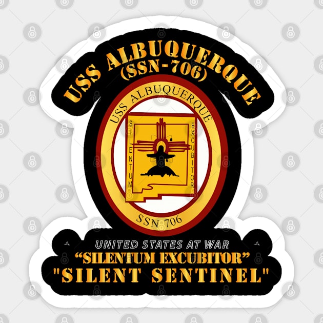 Navy - USS Albuquerque (SSN-706) Sticker by twix123844